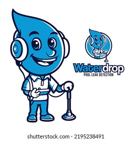 Waterdrop mascot Swimming Pool Leak Detection