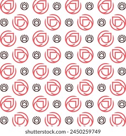 Waterdrop noticeable trendy multicolor repeating pattern vector illustration background design