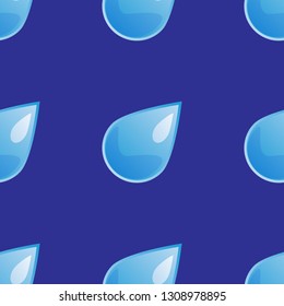 Waterdrop seamless pattern vector illustration