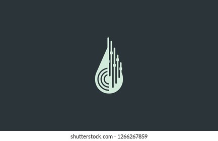 Waterdrop Sound Logo Vector