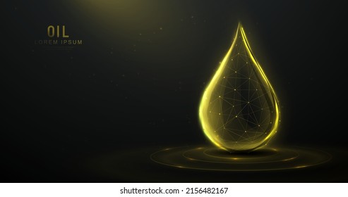 Waterdrop splash, Oil, Cosmetic oil form lines, triangles, and particle style designs. geometric wireframe