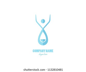 Waterdrop vector logo design - illustrationn