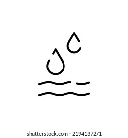 Waterdrop, Water, Droplet, Liquid Dotted Line Icon Vector Illustration Logo Template. Suitable For Many Purposes.