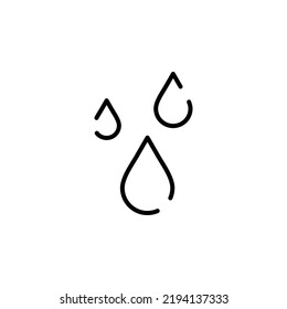 Waterdrop, Water, Droplet, Liquid Dotted Line Icon Vector Illustration Logo Template. Suitable For Many Purposes.