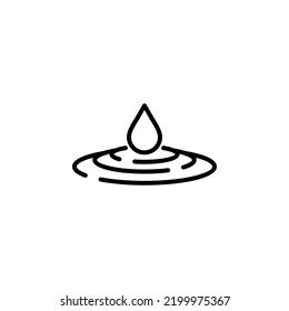 Waterdrop, Water, Droplet, Liquid Dotted Line Icon Vector Illustration Logo Template. Suitable For Many Purposes.