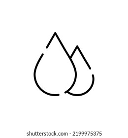 Waterdrop, Water, Droplet, Liquid Dotted Line Icon Vector Illustration Logo Template. Suitable For Many Purposes.