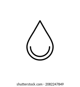 waterdrop, water, droplet, liquid line icon, vector, illustration, logo template. Suitable for many purposes.