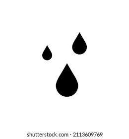 Waterdrop, Water, Droplet, Liquid Solid Icon Simple Design Concept Suitable For Any Purposes