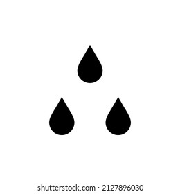 Waterdrop, Water, Droplet, Liquid Solid Icon Design Concept For Web And UI, Simple Icon Suitable for Any Purposes.