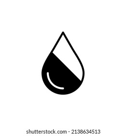 Waterdrop, Water, Droplet, Liquid Solid Line Icon Vector Illustration Logo Template. Suitable For Many Purposes.