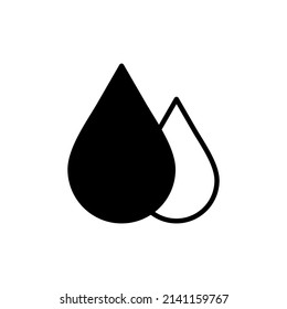 Waterdrop, Water, Droplet, Liquid Solid Line Icon Vector Illustration Logo Template. Suitable For Many Purposes.