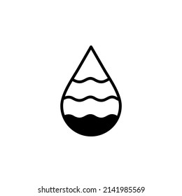 Wassertropfen, Wasser, Droplet, Liquid Solid Line Symbol Vektorgrafik Logo Vorlage. Geeignet für viele Zwecke.