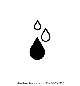 Waterdrop, Water, Droplet, Liquid Solid Line Icon Vector Illustration Logo Template. Suitable For Many Purposes.