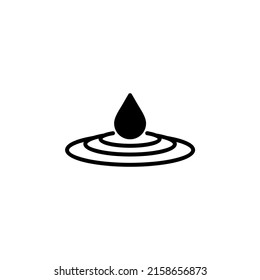Plantilla de logotipo de Ilustración de Icono de Línea Sólida Liquida, Agua, Droplet, Icono De Línea Sólida. Idóneo Para Muchos Fines.