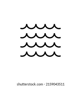 Waterdrop, Water, Droplet, Liquid Solid Line Icon Vector Illustration Logo Template. Suitable For Many Purposes.
