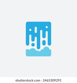 waterfall abstract logo vector modent
