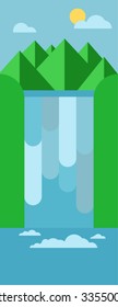 Waterfall background illustration