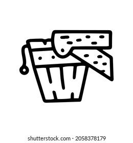 waterfall bucket line vector doodle simple icon