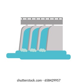 waterfall cartoon flat illustration
