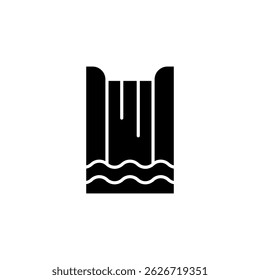 waterfall, cascade icon vector sign
