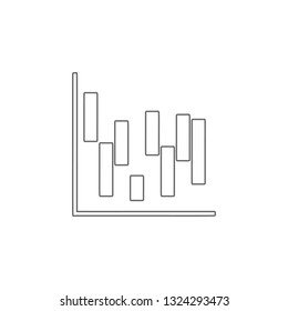 waterfall chart icon. Simple thin line, outline vector of charts and diagrams icons for UI and UX, website or mobile application