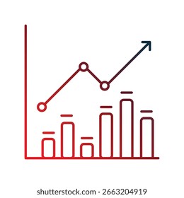 Icono de gráfico de cascada con fondo blanco Ilustración de stock de Vector