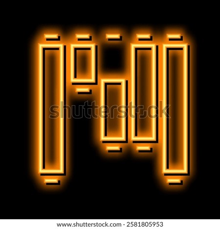 waterfall chart neon light sign vector. waterfall chart illustration