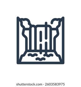 Waterfall for Expedition Vector Icon