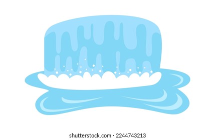 Icono plano de cascada Mover agua. Ilustración del vector