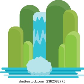 waterfall in a green area