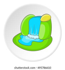 Waterfall icon. Cartoon illustration of waterfall vector icon for web