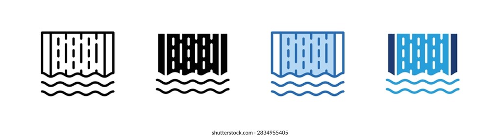 Waterfall  Icon Collection With Multiple Styles