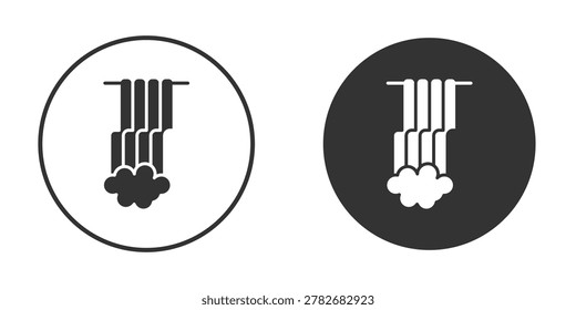 Waterfall icon design flat silhouette style