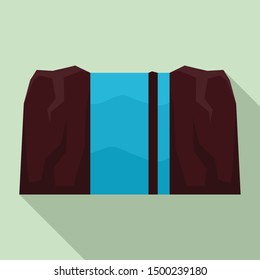 Waterfall icon. Flat illustration of waterfall vector icon for web design