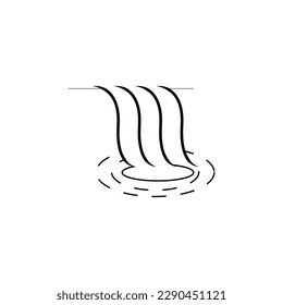 waterfall icon. Flat style design isolated on white background.
