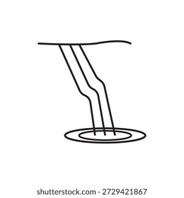 ícone cachoeira ilustração elemento design