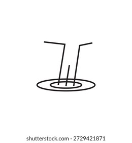 Diseño de elemento de ilustración de icono de cascada