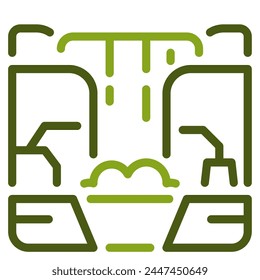 Ilustración del icono de la cascada, para el Web, App, infografía, etc