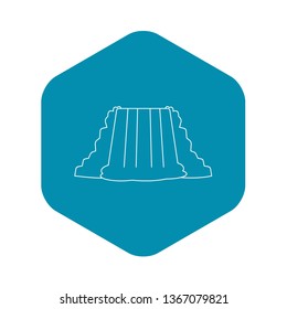 Waterfall icon. Outline illustration of waterfall vector icon for web