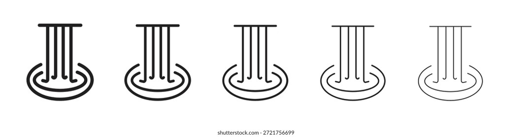 Wasserfall-Symbol. Einfaches Gliederungsformat. Grafikelemente.