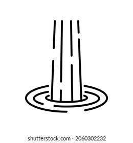 waterfall icon symbol in outline style