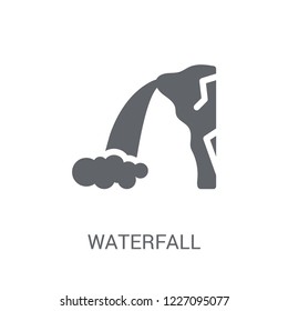 Waterfall icon. Trendy Waterfall logo concept on white background from Nature collection. Suitable for use on web apps, mobile apps and print media.