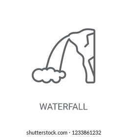 Waterfall icon. Trendy Waterfall logo concept on white background from Nature collection. Suitable for use on web apps, mobile apps and print media.