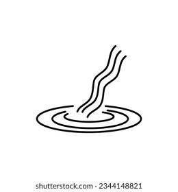 Wasserfall-Symbol, Vektorgrafik auf weißem Hintergrund.EPS