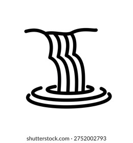 Waterfall icon vector. Vector graphic, not Artificial Intelligence, logo illustration. Replaceable vector design.
