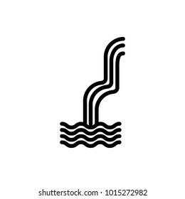 waterfall icon, vector illustration