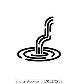 waterfall icon, vector illustration