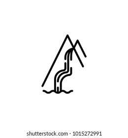 waterfall icon, vector illustration