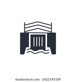 icono de cascada. vector.Curso editable.Signo de estilo lineal para uso de diseño web,logotipo.Ilustración de símbolo.
