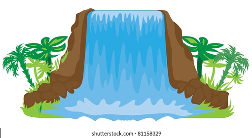 Waterfall illustration